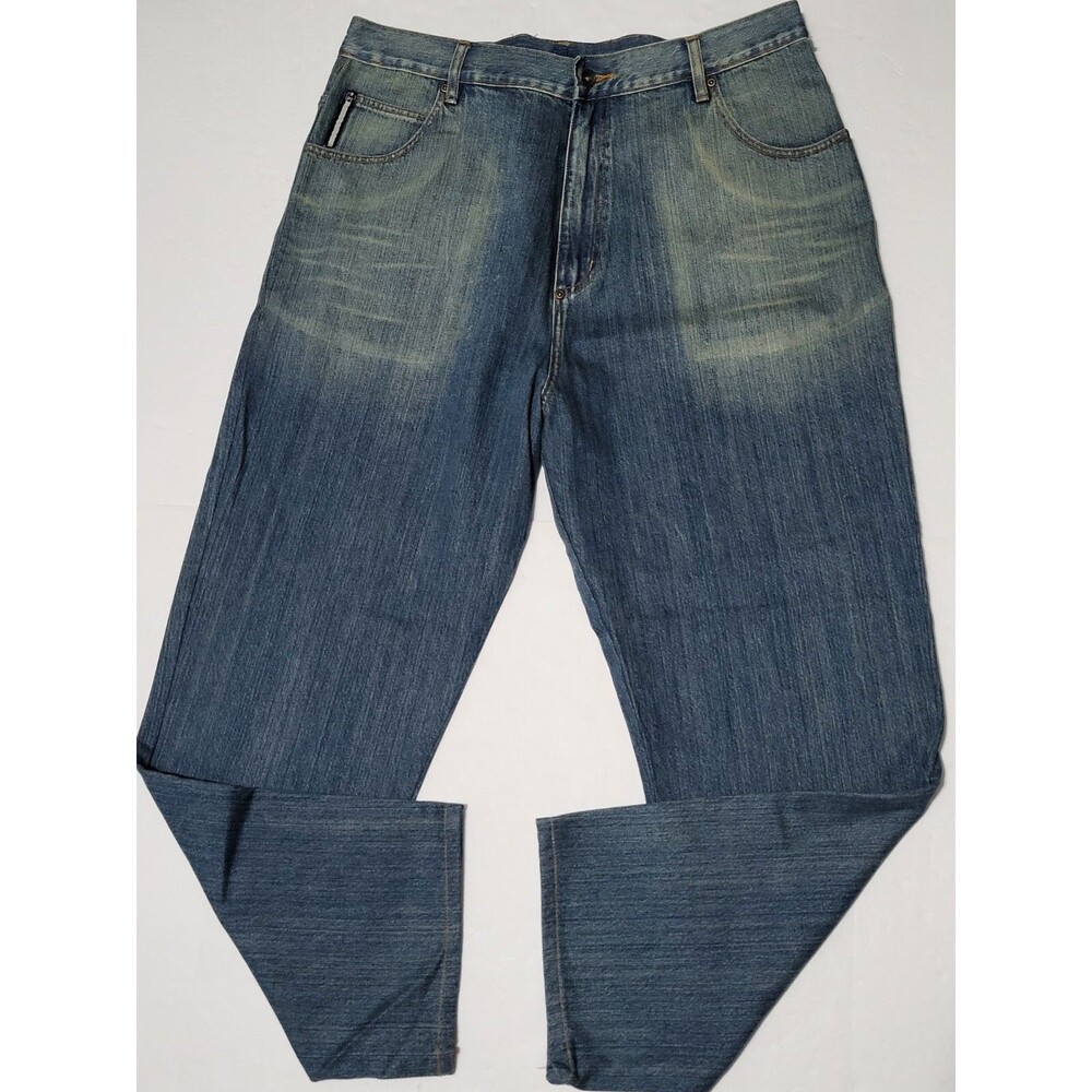 VTG Phat Farm Jeans Men’s Sz 38x33 Baggy Dark Wash Skater Y2K Streetwear